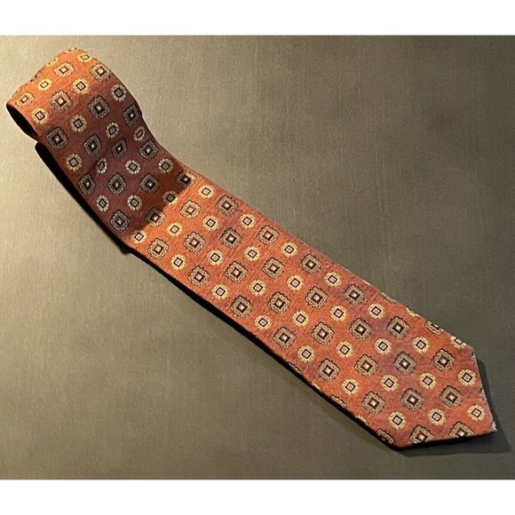 J.Z. Gallery Collection Orange All Silk Men's Made in USA Neck Tie 58" x 3.5" - Picture 1 of 3